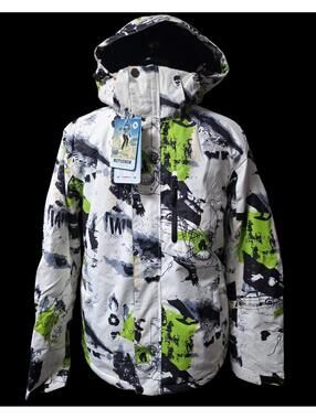 Men's Small Green/White "MutuSnow" insulated & Waterproof Winter Ski Jacket, NWT